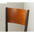 thumbnail image 5 of Linon Ervin Metal Side Chair, Set of 2, Meadium Oak Finish with Brown Faux Leather, 5 of 9