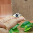 thumbnail image 3 of Natural Iolite Stone Ring Handmade Promise Ring Gift Jewelry For Her, 3 of 5