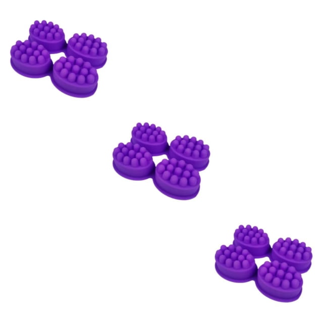 Billuyoard Ellipse Silicone Massage Soap Mold 4 Cavities 3D Making Soaps Nonstick Type1 NO1