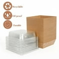 thumbnail image 4 of 10/20/30pcs Cake Donut Boxes Kraft Paper Dessert Cookie Bakery Food Packaging Box with Clear Lid Wedding Birthday Party Supplies, 4 of 8