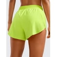 thumbnail image 2 of CRZ YOGA Mid Waisted Dolphin Athletic Shorts for Women 4 Inches with Liner, 2 of 4