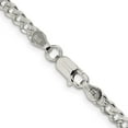 thumbnail image 3 of Sterling Silver 4mm Pave Curb Chain (20 X 4) Made In Italy qcf100-20, 3 of 5