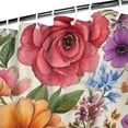 thumbnail image 3 of Pioneer Flower Floral Print Pattern Shower Curtain 84"x72" ,Bathroom Decorative Shower Curtains Set with 12 Hooks,Modern Waterproof Washable Shower Curtain, 3 of 6