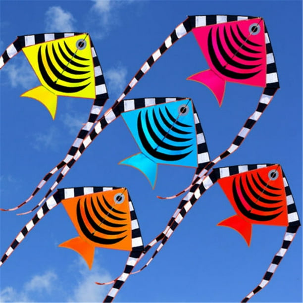 1.2m 48'' Flying Fish Kite Tail Outdoor Sport Game Children Kids Fun Toy  Gift 