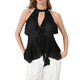 thumbnail image 2 of Camisola con Volantes y Cuello Halter para Mujer Negro S, 2 of 10