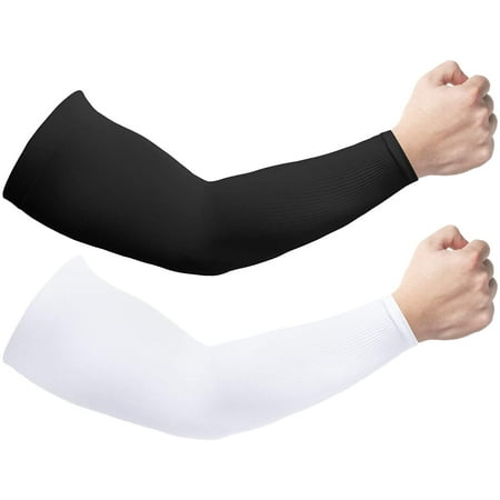 2 Pairs UV Protection Cooling Arm Sleeves Sun Sleeves UPF 50 Men Women ...