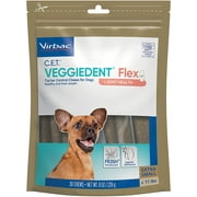 Angle View: C.E.T. VEGGIEDENT Flex Tartar Control Chews for Dogs