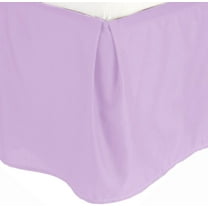 1500 Series Wrinkle Resistant SOLID Bed Skirt - Pleated Tailored 14" Drop, Twin, Lilac