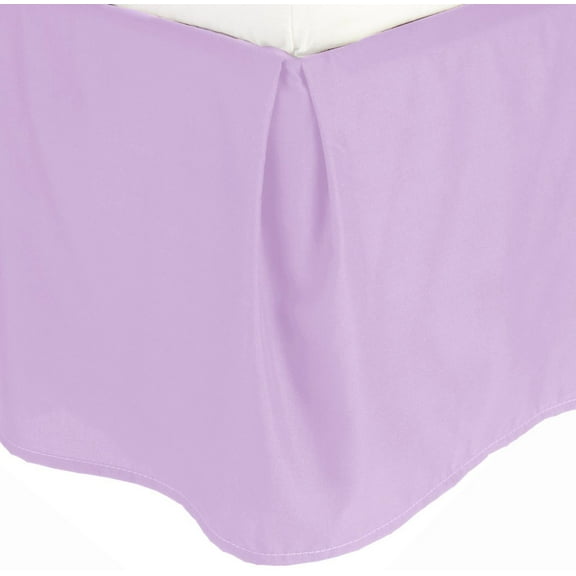 1500 Series Wrinkle Resistant SOLID Bed Skirt - Pleated Tailored 14" Drop, Twin, Lilac