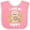 Pink and White, variant on Inktastic Cute Sloth I Love My Poppy with Green Leaves Boys or Girls Baby Bib