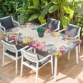 thumbnail image 2 of Easter Flowers Table Cloths for 5 Foot Rectangle Tables, Eggs Spring Floral Rustic Vintage Patio Waterproof Elastic Fitted Tablecloths, Washable Rectangular Table Cover for Camping, 2 of 8