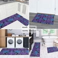 thumbnail image 5 of Purple and Blue Damask Pattern Kitchen Rugs Sets Of 2,Anti Fatigue Kitchen Mat Rugs Non Slip Washable,Decorative Kitchen Floor Mats for Kitchen,Sink,Laundry,17"x30"+17"x47", 5 of 7