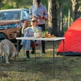 thumbnail image 2 of Costway Folding Camping Table Portable HDPE Outdoor Picnic Dining Table w/ Handle White, 2 of 10
