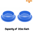 thumbnail image 2 of Ant-Proof Pet Food & Water Bowls – Moat Design Dish Set for Dogs & Cats – 2 Pack BPA-Free FDA PP – Prevents Ants & Insects – Easy Clean, Portable, Safe for All Pets (Pack 2) (Blue, 20oz), 2 of 5
