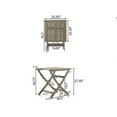thumbnail image 5 of Benjara Remi 3pc Outdoor Foldable Dining Table Set, 2 Chairs, Gray Acacia Wood, 5 of 5