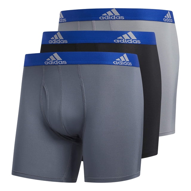 Calzoncillos tipo bóxer adidas de microfibra para hombre, paquete de 3 unidades, XXL