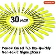 Yellow Highlighters, Shuttle Art 30 Pack Highlighters Bright Colors