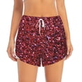 thumbnail image 4 of Lsque Red Glitter Printed Women's Running Shorts with Liner Pockets,Elastic Quick Dry Workout Athletic Gym Yoga Shorts,Womens High Waist Shorts-Large, 4 of 9