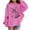 Hot Pink, variant on Girls Sweatshirt Girls Paris Print Sweatshirt Round Neck Long Sleeve Kids Cute Pullovers Top Girls Hoodie Navy 3 Years-4 Years