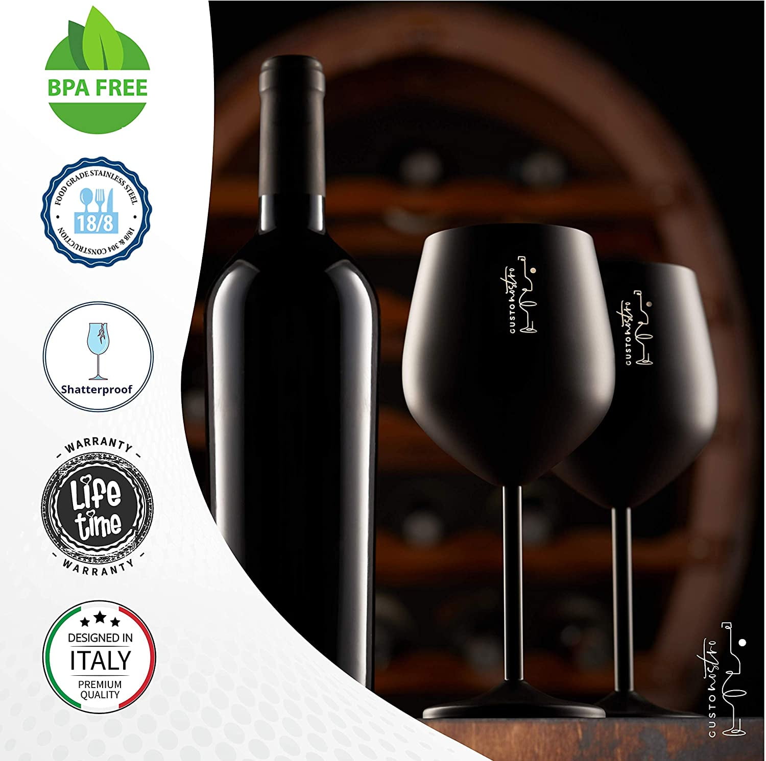 Stainless Steel Wine Glass - Cute, Unbreakable Wine Glasses For Travel,  Camping And Pool - Fancy, Unique And Cool Portable Metal Wine Glass For  Outdo