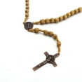 thumbnail image 3 of Hand-made Wooden Beads Necklaces Catholic Rosary Cross Pendant Long Chain Christian Religious Prayer Gift Unisex Jewelry, 3 of 11