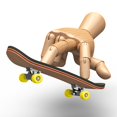thumbnail image 3 of Diapasón Novedad Set Ruedas PU Almohadilla Antideslizante de Madera Profesional Amarillo Zulema patineta de dedo, 3 of 8