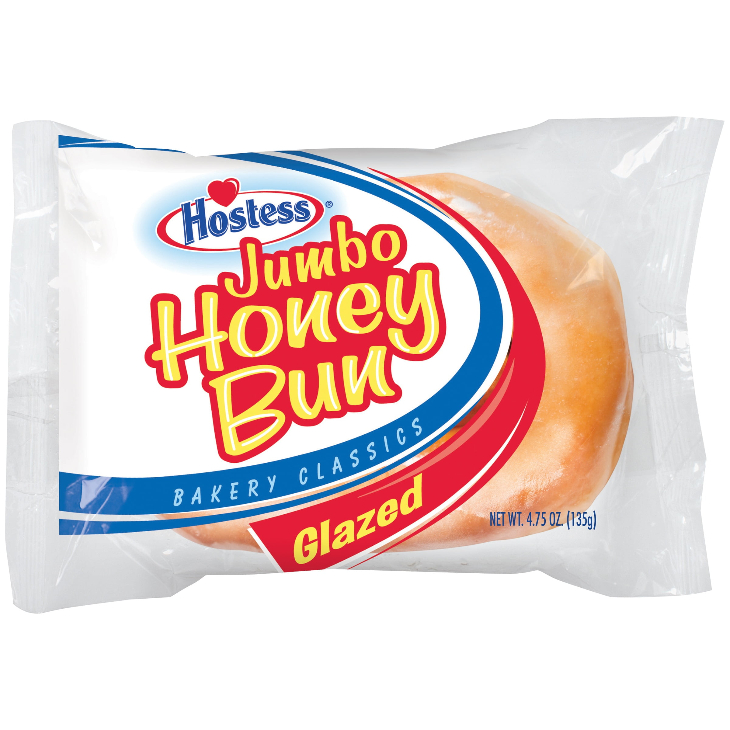 Hostess® Jumbo Honey Bun Glazed 4.75 oz Package (single microwavable