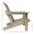 thumbnail image 4 of Polytrends  Laguna Fade Resistant All Weather Outdoor Patio Folding Adirondack Chair Weathered Wood Poly Synthetic Fiber,Plastic, 4 of 18