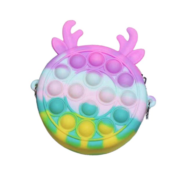 Rainbow Press Bubble Cross Body Bag Juguete Sensorial Bolsas De Hombro Regalo Para Niños Niños matsuzay AP007370-03