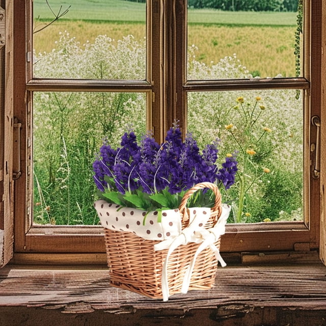 Ramo de flores artificiales de jacinto | Tallos de lavanda de seda sintética para decoración del hogar y bodas | Morado, blanco, azul, rojo, rosa y amarillo