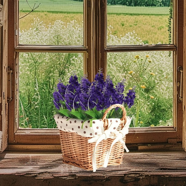 Ramo de flores artificiales de jacinto | Tallos de lavanda de seda sintética para decoración del hogar y bodas | Morado, blanco, azul, rojo, rosa y amarillo