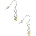 thumbnail image 1 of Delight Jewelry Goldtone Mini August - Lime Green Crystal Heart Silver tone Infinity French Earrings, 1 of 4
