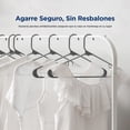 thumbnail image 3 of Ganchos de Plastico Premium SereneLife, Antideslizantes, Ahorradores de Espacio, Duraderos y Resistentes, para Camisas, Suéteres, Sudaderas, Abrigos, Pantalones y Vestidos, Gris, Pack 150, 3 of 7