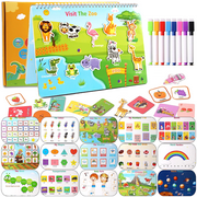 Richgv Busy Book Montessori Preschool Learning Activities, Educational Learning Toys Busy Book for Toddlers 1-3, Autism Learning Materials Tracing Coloring Books Toys for Toddlers