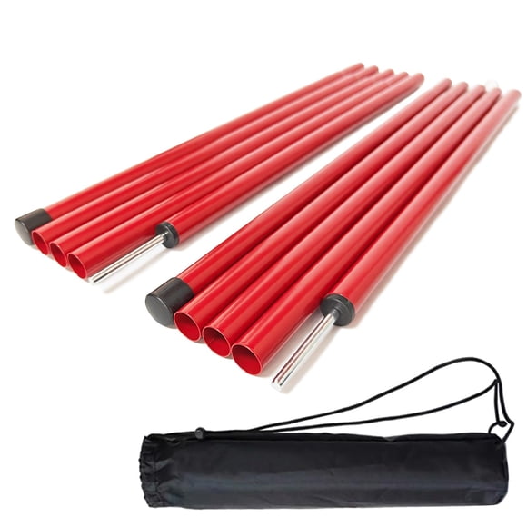 Barras para tienda de campaña Aokyitzm, de hierro grueso, inoxidable, 190 cm, paquete de 2