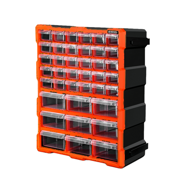 AIRAJ 39-Drawers Storage Cabinet Organizer: Convenient Plastic Parts Storage for Desktop Or Wall Mounted Organization Of Hardware, Parts, Crafts, Beads Or Tools