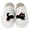 White, variant on Winter Scuff Slippers for Women Men Funny Matching Cat Embroidery Corduroy Home Shoes Memory Foam Slip on Slides White 7
