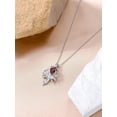 thumbnail image 4 of CACA LADY Fox Necklace 925 Sterling Silver Fox Pendant Necklace with January Birthstone - Elegant Jewelry Gift for Women, 4 of 6