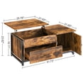 thumbnail image 2 of Mesa De Centro De Madera Rustica Elevable 2 Cajones Y Puerta, 2 of 6