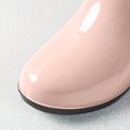 thumbnail image 5 of Ounisa Women Mid Calf Glossy PVC Rain Boots Low Block Heel Waterproof Pull On Rain Shoes Non Slip Garden Outdoor Daily Footwear, 5 of 6