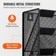 thumbnail image 4 of VEVOR File Wall Rack, Two-Piece 10 Pockets Mesh Wall File Holder, Wall Mounted Magazine Mail Paper Document Storage Folder, Metal Wall File Organizer with Nametag Label, for Office Home School, 4 of 10