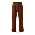 thumbnail image 3 of Ketyyh-chn99 Mens Fashion Casual Pants Casual Cargo Pants Hiking Pants Workout Sweatpants Brown,3XL, 3 of 3