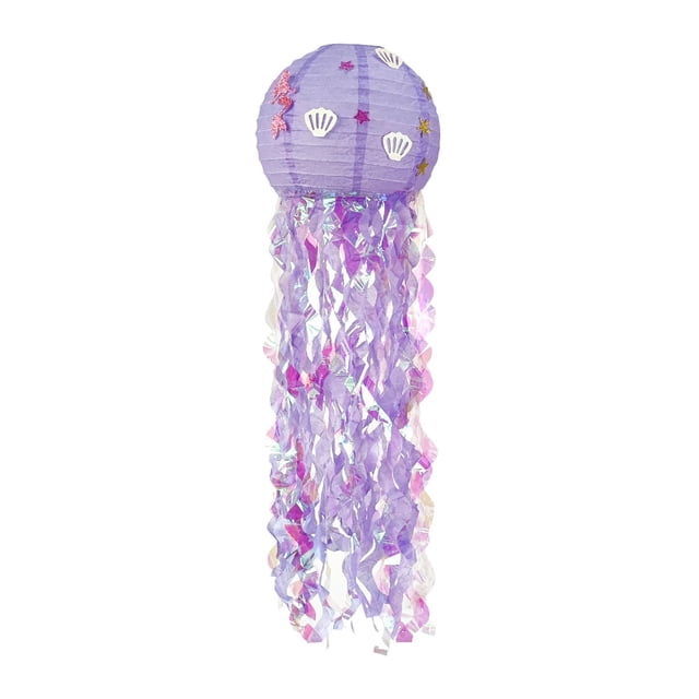 Lámpara de Medusa Sunnimix Fiesta de Cumpleaños Bricolaje Color Púrpura Claro 30 cm