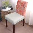thumbnail image 2 of Stretch Dining Chair Covers Set of 4, Summer Coral Marine Life Gradient Tomato Grey White Removable Dining Chair Protector Slipcovers for Kitchen Party Restaurant, 2 of 6