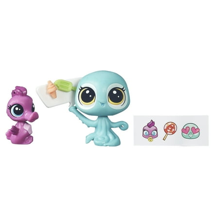 Littlest Pet Shop Pets In The City Coralina Reefton & Aya Waterly Figures
