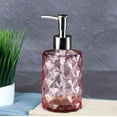thumbnail image 4 of Rhombus Glass Soap Dispenser with Pump - 350ml Refillable Liquid Soap Bottle for Hand Soap,Shampoo & Shower Gel - Durable Pressed Glass Design for Bathroom,Kitchen & Home Decor (7.09 x 2.76 in), 4 of 6