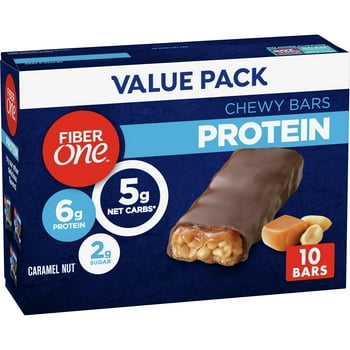 Fiber One Chewy Protein Bars, Caramel Nut, Value Pack, 10 ct