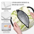 thumbnail image 6 of YFYANG Portable Waterproof Insulated Lunch Bag, Green Watercolor Leaf Flower Reusable Cooler Bag / Picnic Bag for Adults Teens, 6 of 9