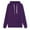 A-Purple, variant on Puliio Womens Hoodies Fashionable Solid Color Long Sleeve Drawstring Sweatshirt Jacket With Pocket Casual Style Comfortable Loose Fit Hoody Capped Tops For Women