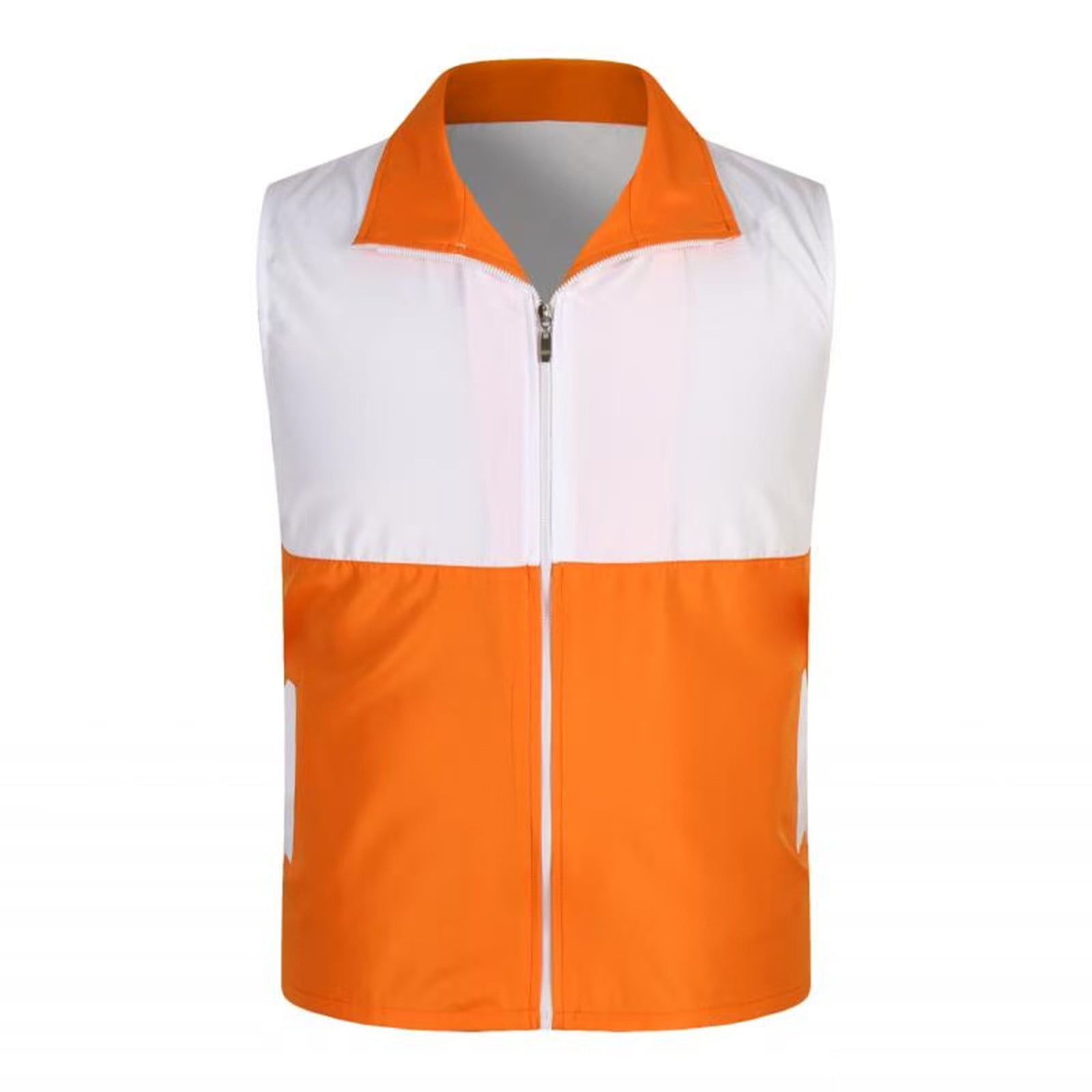 Snorda Safety Vests for Women High Visibility Reflective Zip-Up Turn-Down Collar Vests for Work Cycling Running Surveying and Volunteer Activities